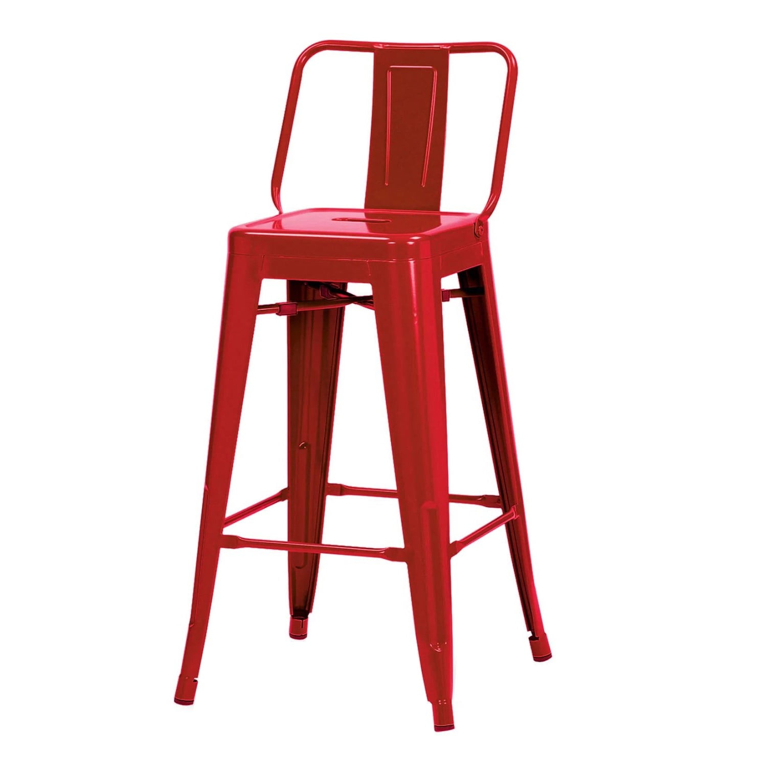 Silla Alta Tolix Rojo Brillante 1 Unidad