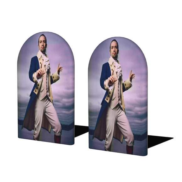 Hamilton Sujetalibros decorativos temáticos, tope para estantería con base antideslizante, uso dual para hogar y oficina - 2 piezas