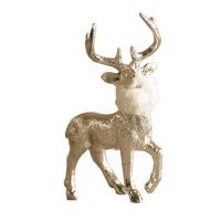 Bothyi - Estatuilla De Reno, Estatua De Ciervo Artesanal De Resina Para Decoración De Gabinete, Recuerdos, Regalos, Aureate