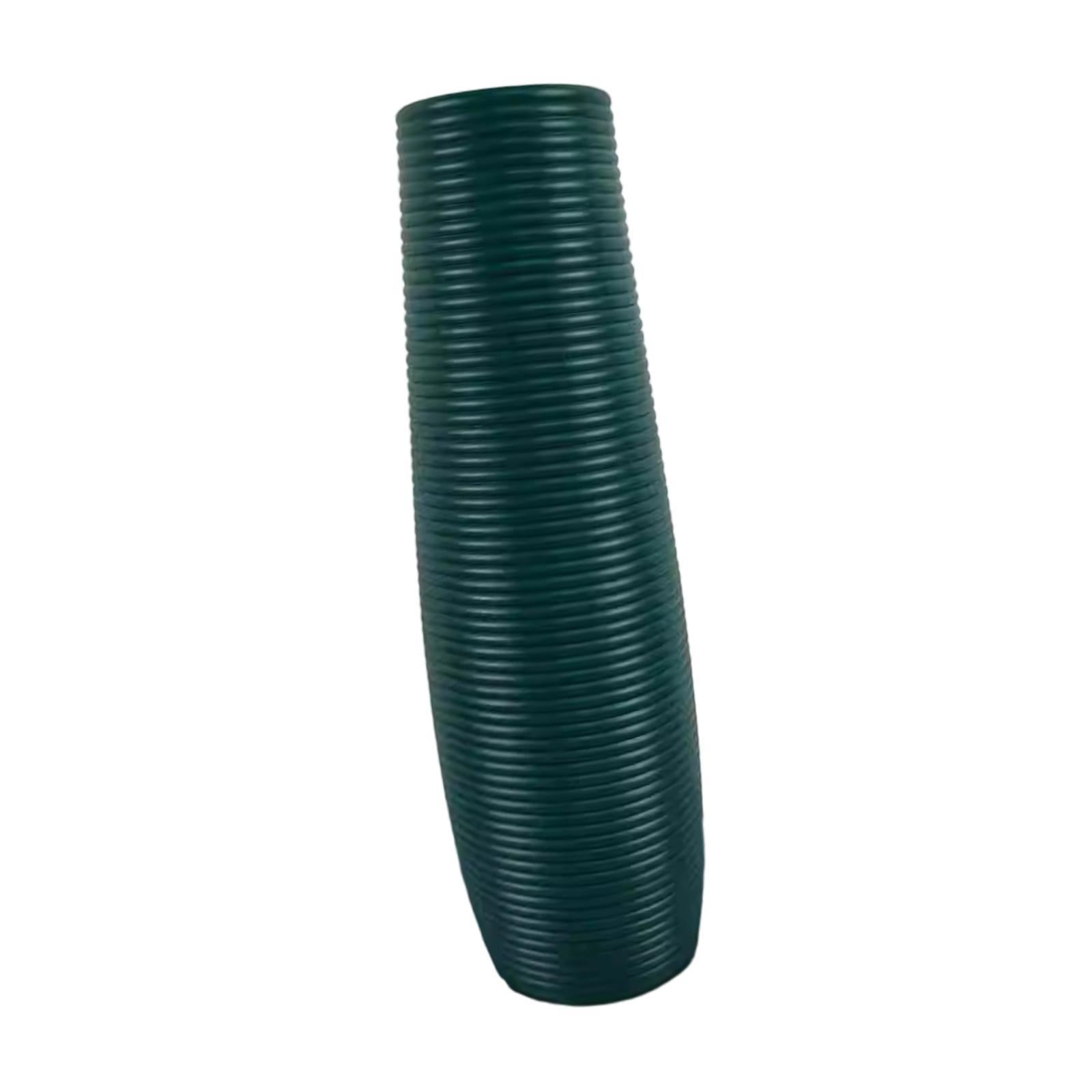 Magideal - Jarrón De Piso Alto Con Textura Única Y Acabado Minimalista Florero Para Ramas Decorativas Jarrón Amplio Para Flores Artificiales Material Pp Fácil D Verde