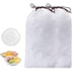 thumbnail image 1 of Fundas elásticas de plástico para recipientes de alimentos, 200 unidades, para almacenar alimentos, transparentes, para conservar alimentos frescos, para cuencos y platos., 1 of 7