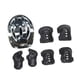 thumbnail image 1 of Kit de 7 cascos de bicicleta para niños, rodilleras, coderas y muñequeras, accesorios para sombrero, casco de patinaje para niños, monopatín para exte Negro, 1 of 5