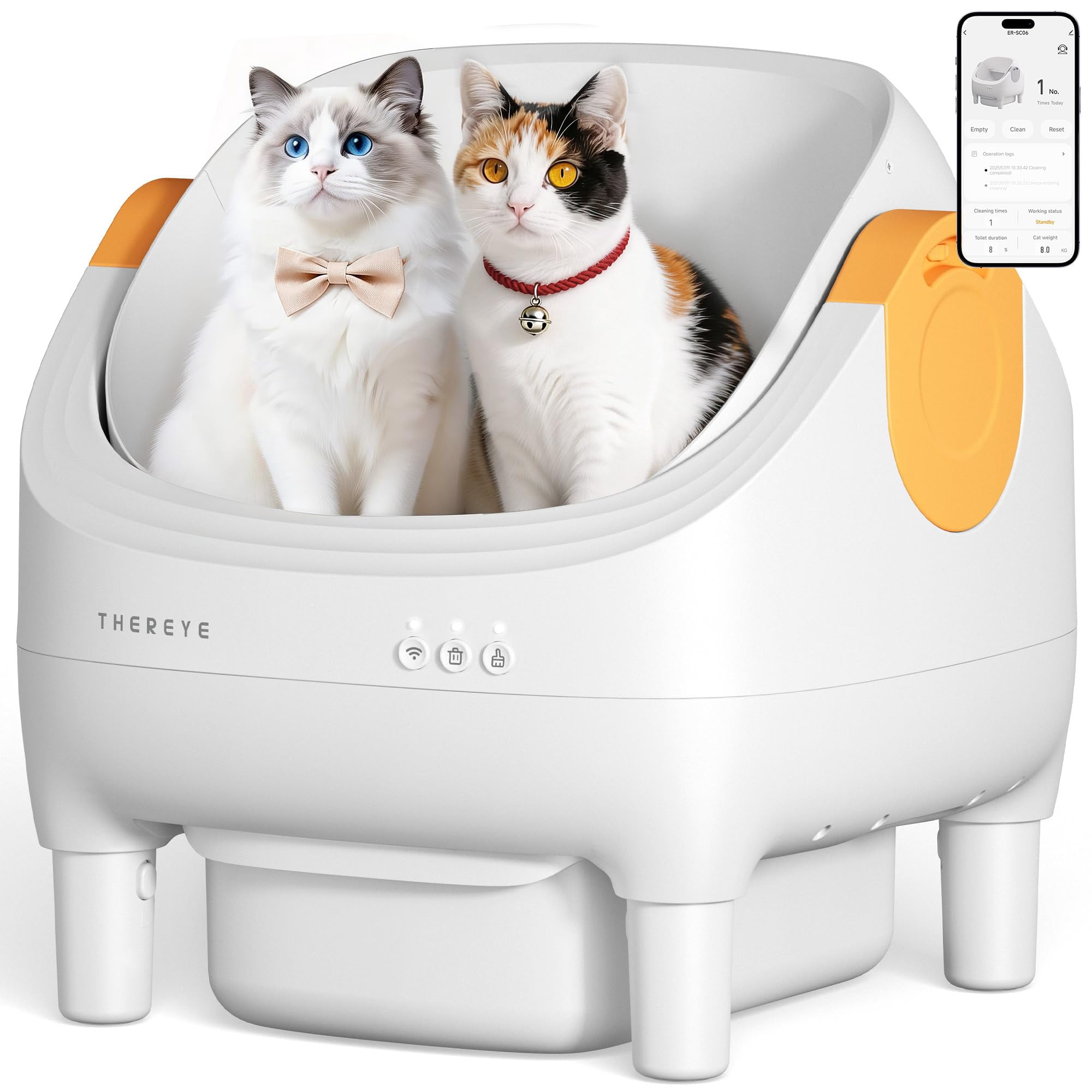 Caja De Arena Automática Autolimpiante Thereye Para Gatos, 10 L