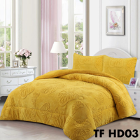 Tecnocasa - Cobertor De Invierno Sherpa Con Chiporro Mariposa 2 Plazas Mostaza