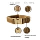 thumbnail image 3 of Conjunto de collar y correa para perros, collares de terciopelo suaves y cómodos con hebilla de metal pesada y plomo ajustable para perros pequeños y medianos (marrón), 3 of 3