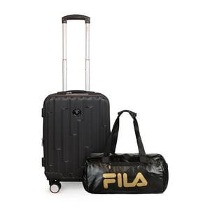 F - Fila - Pack Maleta Cabina S (10 Kg) Flip Negro + Bolso Bolonia Negro