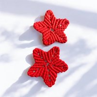 Quípu - Posa Vasos Navidad Algodón Macramé 6 Unds