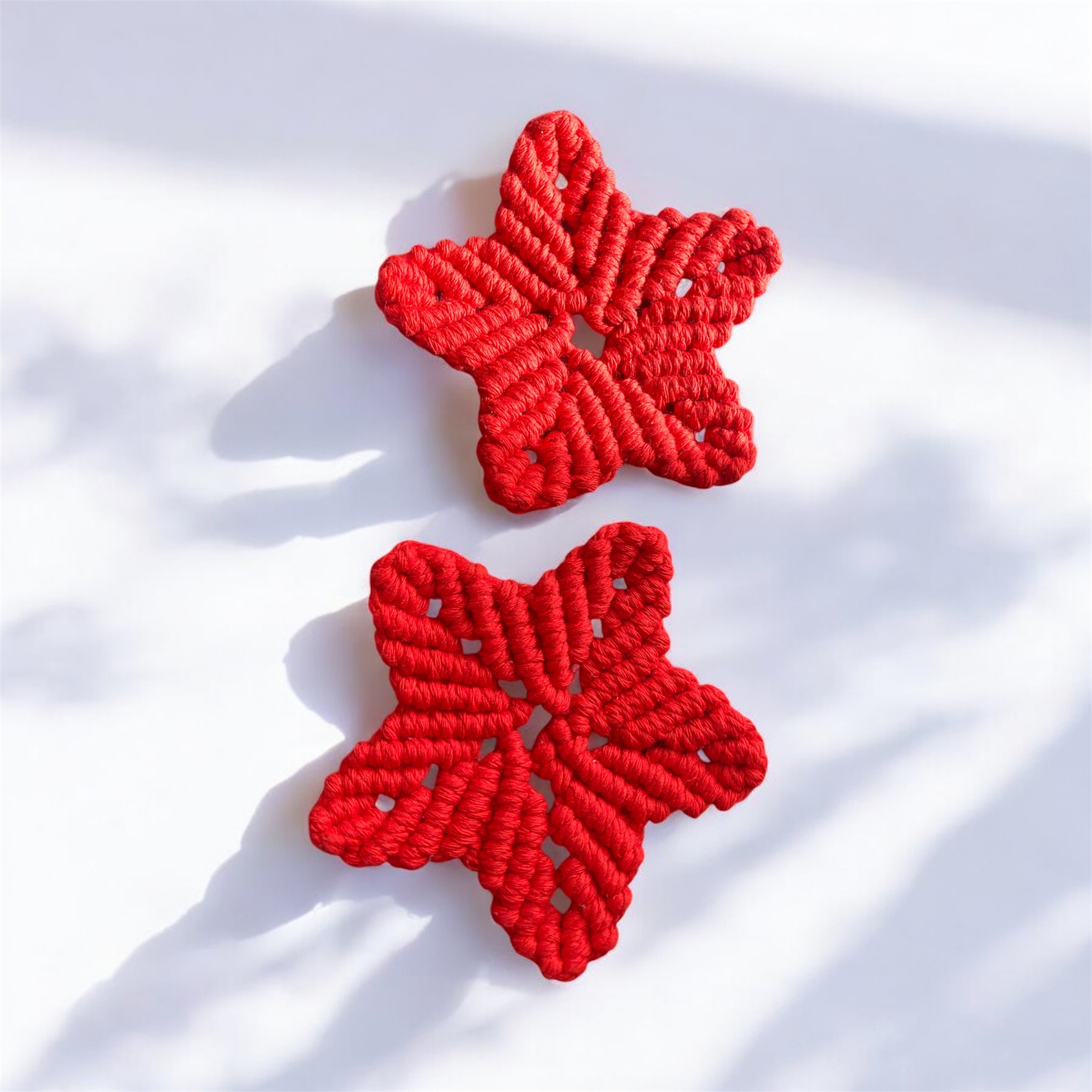 Quípu - Posa Vasos Navidad Algodón Macramé 6 Unds