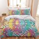 thumbnail image 2 of Purple Mandala Bedding Set Boho Duvet Cover Set 3 Piece Bohemian Comforter Cover with 2 Pillowcases, 2 of 5