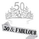 thumbnail image 1 of Banda para el cabello con corona y banda para el 50.º cumpleaños para mujer, 1 of 5