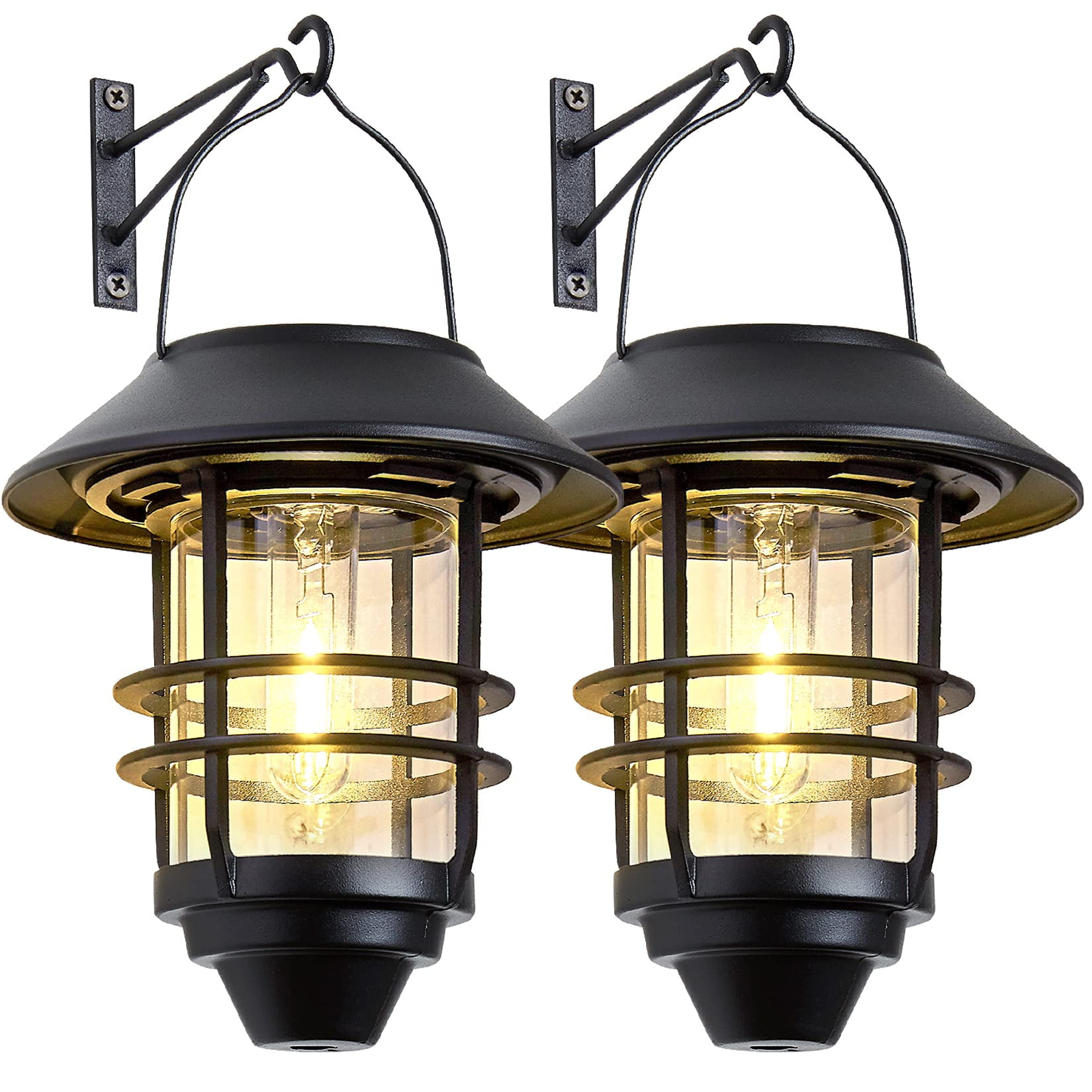 Farol Solar Derynome Impermeable Para Colgar O Montar En Pared, 2 Unidades