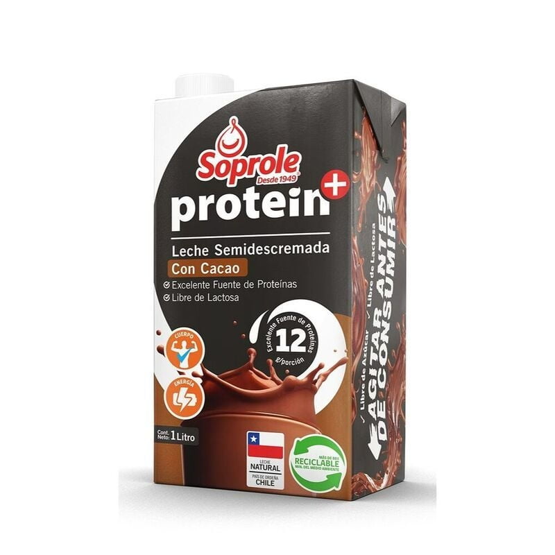 Leche Proteína Chocolate Con Cacao 1 L Soprole