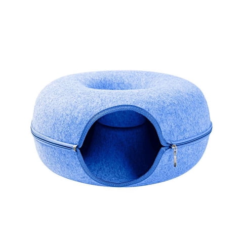 Total Upgrate - Cama Saco Para Dormir Circular Gris Perros Gatos Mascotas