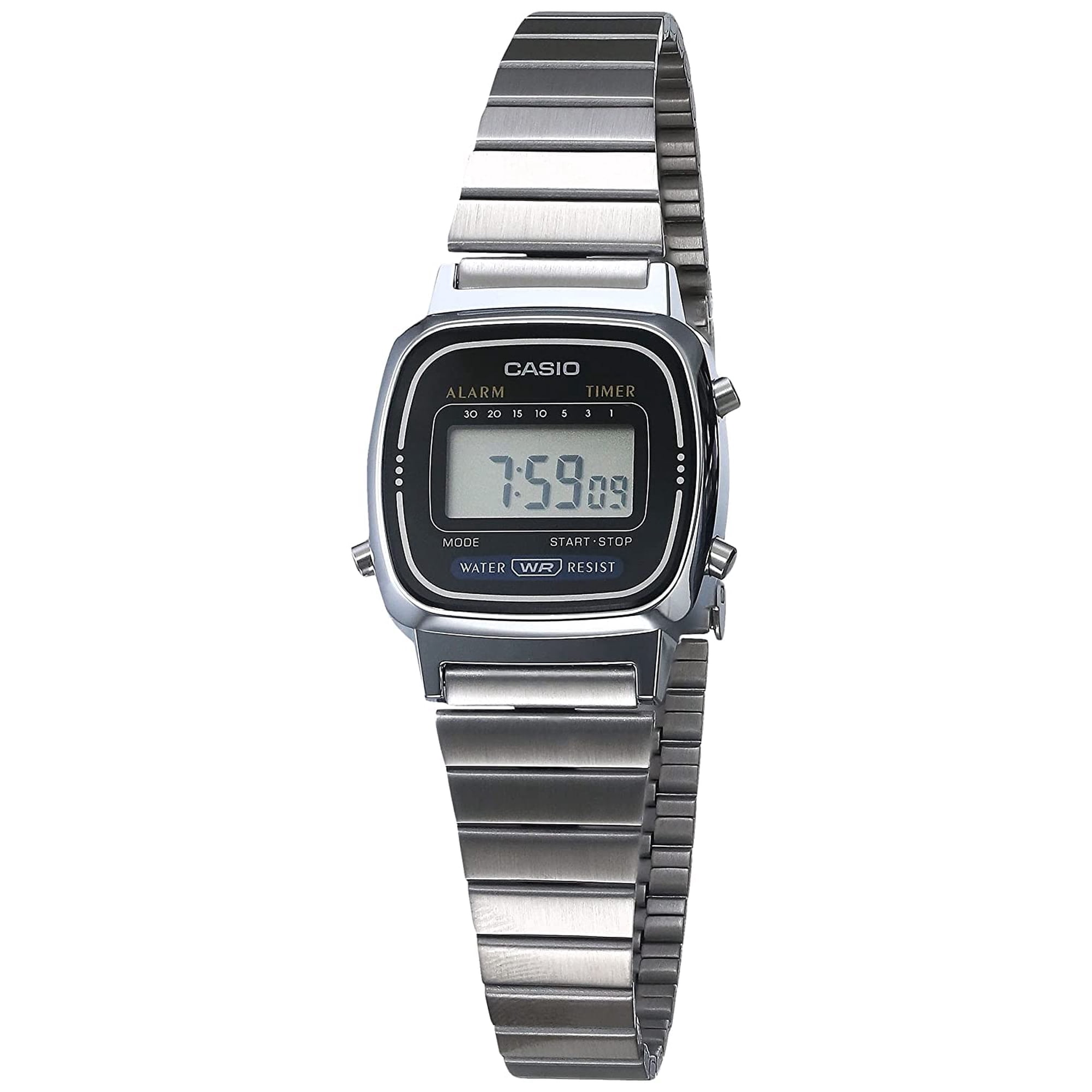 Reloj Casio La670wa Series Digital Para Mujer, Plateado, Wr