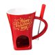thumbnail image 3 of Taza Para Fondue De Chocolate Con Tenedor, Taza Personal Para Derretir Queso Para Fiestas, Camping, Letra Roja, 3 of 5