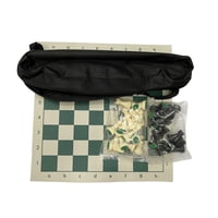 Magideal - Juego De Ajedrez Portátil, Juego De Ajedrez Con Bolsa De Almacenamiento, Piezas De Ajedrez, Juego De Mesa De Ajedrez Enrollable Para Viajes, Exteriore S