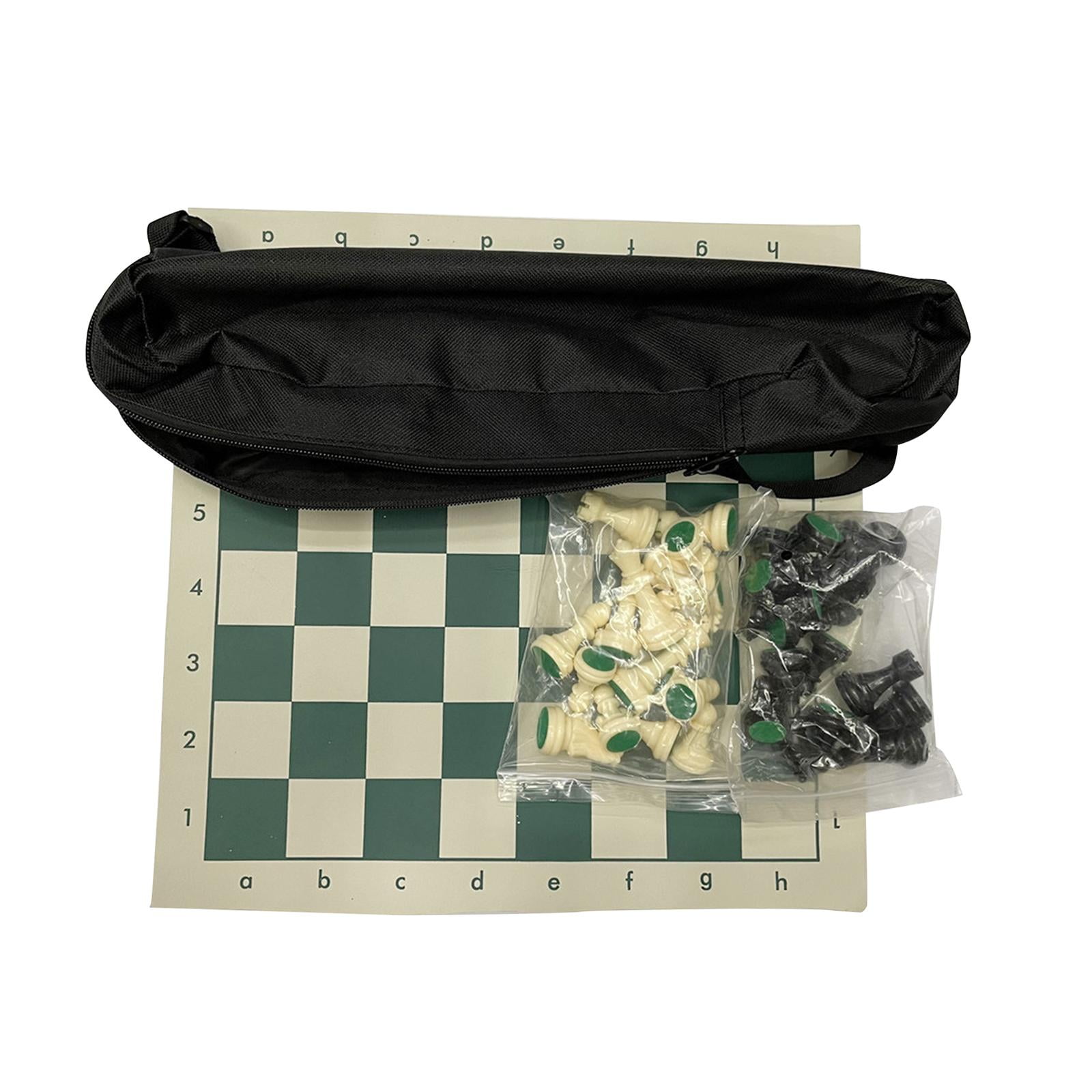 Magideal - Juego De Ajedrez Portátil, Juego De Ajedrez Con Bolsa De Almacenamiento, Piezas De Ajedrez, Juego De Mesa De Ajedrez Enrollable Para Viajes, Exteriore S