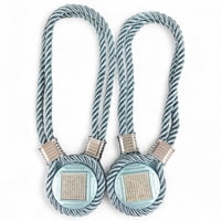 Pack De 02 Sujetadores Magnéticos Para Cortinas Joyas Azul Petroleo