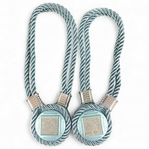 Pack De 02 Sujetadores Magnéticos Para Cortinas Joyas Azul Petroleo