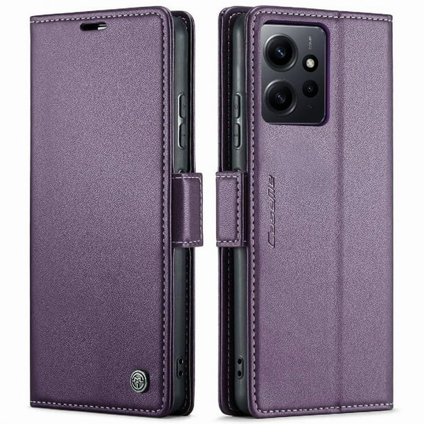 CaseMe tipo cartera Xiaomi Redmi Note 12 4G con cierre magnético, RFID, tarjetero, soporte, carga inalámbrica