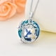 thumbnail image 2 of Blue Hummingbird Tree Of Life Flowers Crystal Pendant Necklace Jewelry Gifts For Women Girls, 2 of 2