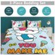 thumbnail image 2 of Hello Kitty You Make Me Happy Comforter Set with Sheets - 3 Piece Bedding Includes Pillow Covers - Super Soft Bedding Room Decor Twin, 2 of 5