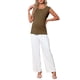 thumbnail image 2 of INSPIRE CHIC Top de Primavera para Mujeres Embarazadas, Camiseta de Manga Corta, Tops Básicos de Punto Acanalado, Ajuste Ceñido, Camisas Casuales 2026 S Café, 2 of 5