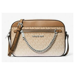 Cartera Michael Kors Jet Set Large Ombré Signature Logo Crossbody (Husk)