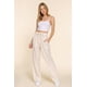 thumbnail image 4 of Saronite Pantalones de Cintura Elástica Lisa de Tencel, Largos, con Dos Bolsillos Laterales, Color Beige (para Mujer), 4 of 4