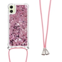 Funda Foxdock Para Samsung Galaxy A07 Con Cuerda Ajustable, Brillo Líquido, Protección Antigolpes Y Lente – Ideal Para Regalo