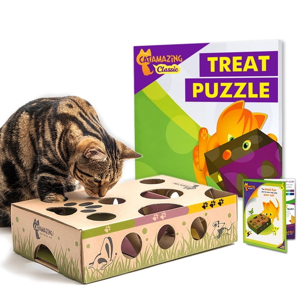 Cat Puzzle Feeder Cat Amazing, juguete interactivo clásico