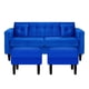 thumbnail image 1 of Sofa New Retro 3c + 2 Pouf Felpa 00 Azul Rey, 1 of 6