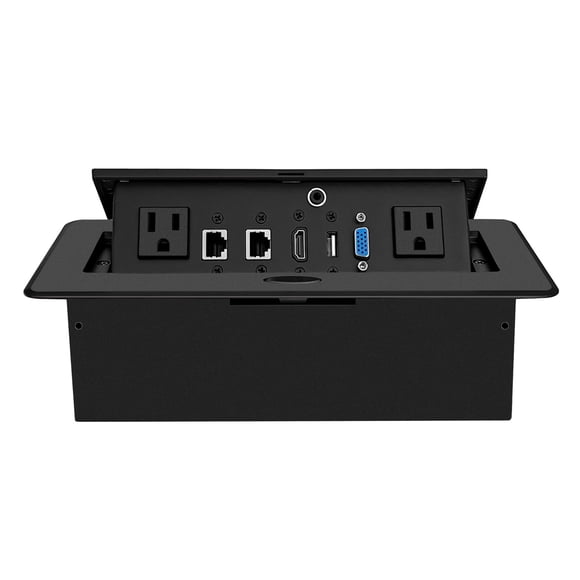 Caja de conexiones Power Data Center, mesa desplegable con toma de corriente