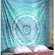 thumbnail image 2 of RAJRANG Tapiz Grande Mandala para Dormitorio y Sala de Estar, Colgante de Pared de Algodón (Verde Mar, Degradado, 90x84 Pulgadas, Tamaño Queen), 2 of 6