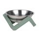 thumbnail image 2 of Cuenco Elevado Para Gatos, Cuenco Para Beber, Cuenco De Comida Para Gatos, Cuenco De Acero Para Cachorros Pequeños Y Medianos, Verde, 2 of 5