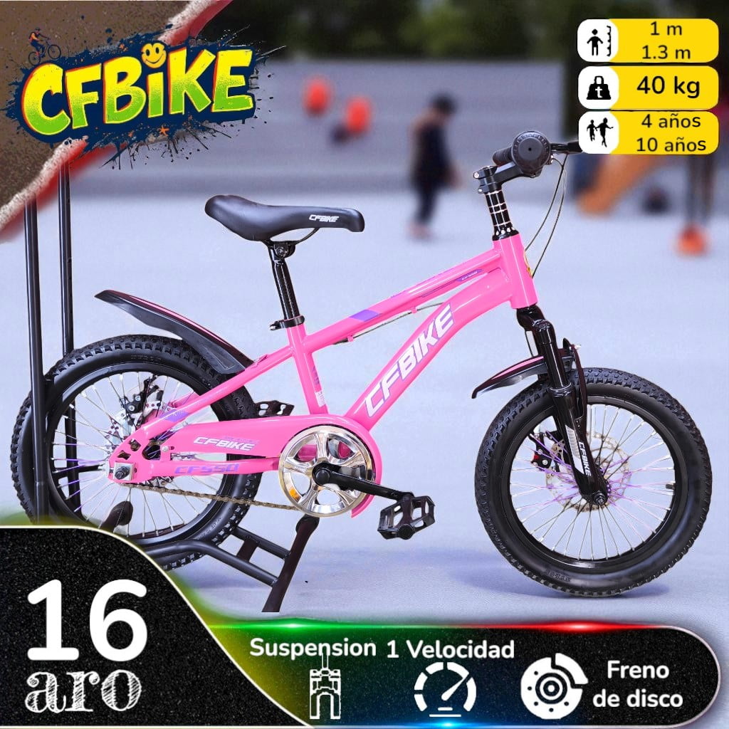Vipnetwork - Bicicleta Aro 16 Cfbike Cfeng Con Disco Rosado
