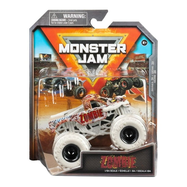 Monster Jam ZOMBIE モンスターカー フィギュア Amazon.com: Monster Jam Zombie Die-Cast Truck, 1:64 Scale, Legacy