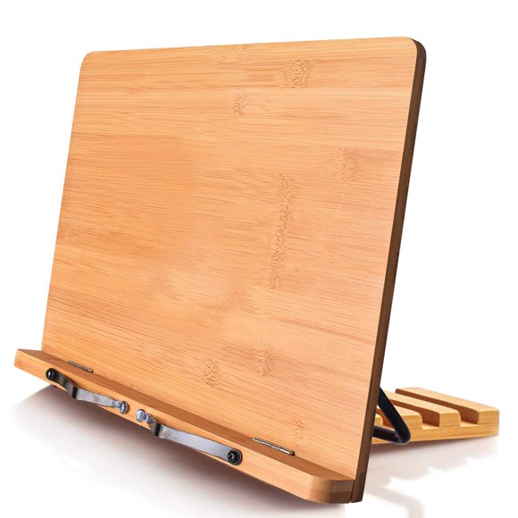 Soporte para libros wishacc XL, tamaño grande, 39 x 28 cm, bambú