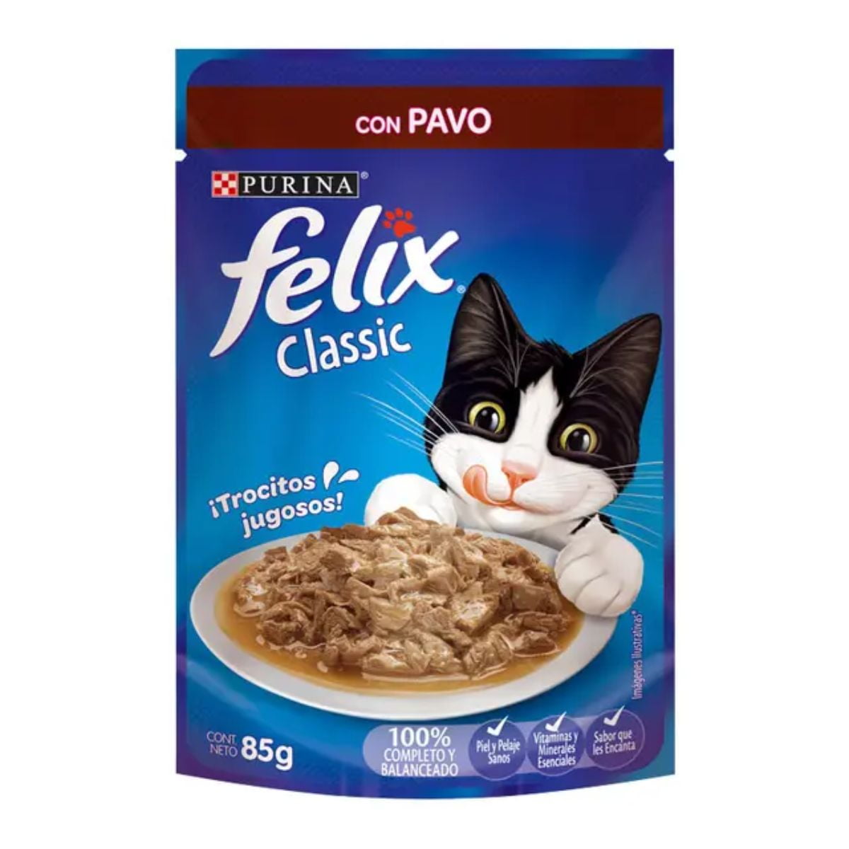 Pack 15 unidades Purina Félix Trocitos Jugosos sabor Pavo