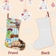 thumbnail image 3 of Panadería Barbería Tema: Calcetines de Navidad, fino lino blanco para colgar en escaleras y chimenea, decoración navideña para el hogar, regalo de Navidad.54cm×38cm, 3 of 5