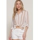 thumbnail image 3 of Camisa Fashnzfab Tejida De Rayas Anchas Manga Larga Beige, 3 of 5