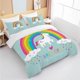 thumbnail image 5 of Purple Unicorn Full Bedding Set for Kids Boys Girls Glitter Galaxy Unicorn Duvet Cover 3 Piece Space Unicorn Comforter Cover, 5 of 5