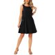 thumbnail image 2 of INSPIRE CHIC Vestidos de Lino para Mujer Verano Sin Mangas Vestido Casual Suelto Flowy Mini Tanque de Playa con Bolsillos L Negro, 2 of 6