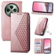 thumbnail image 1 of Funda Flip FOXDOCK para OPPO Reno 12F 4G , Estilo Billetera con Diseño Rombo, Correa de Mano y Soporte, Uso Diario, 1 of 5