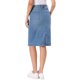 thumbnail image 3 of INSPIRE CHIC Falda de Mezclilla para Mujeres Regreso a Clases Cintura Alta Abertura Bolsillos Traseros Falda Lápiz a la Rodilla L Azul Cielo, 3 of 6