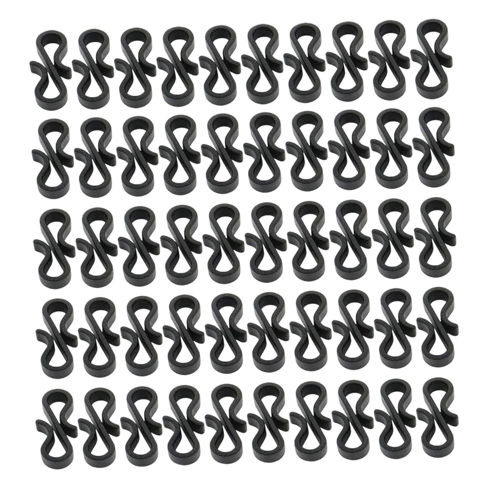 Magideal - Cuerdas De Luz Al Aire Libre Gancos De Fiesta De Fiesta De Fiesta Convenientes, Fáciles De Usar, Gastos De Canalones Multifunción S Clips Para La Luz 50 Piezas