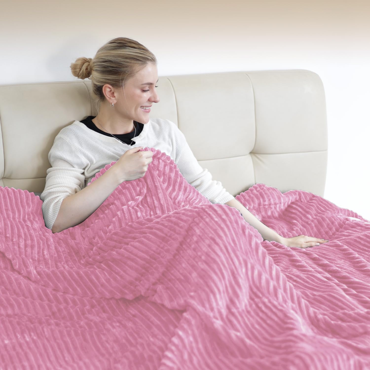 Manta Térmica Anluwin, Tamaño Queen, Eléctrica, 200 X 230 Cm, Color Rosa