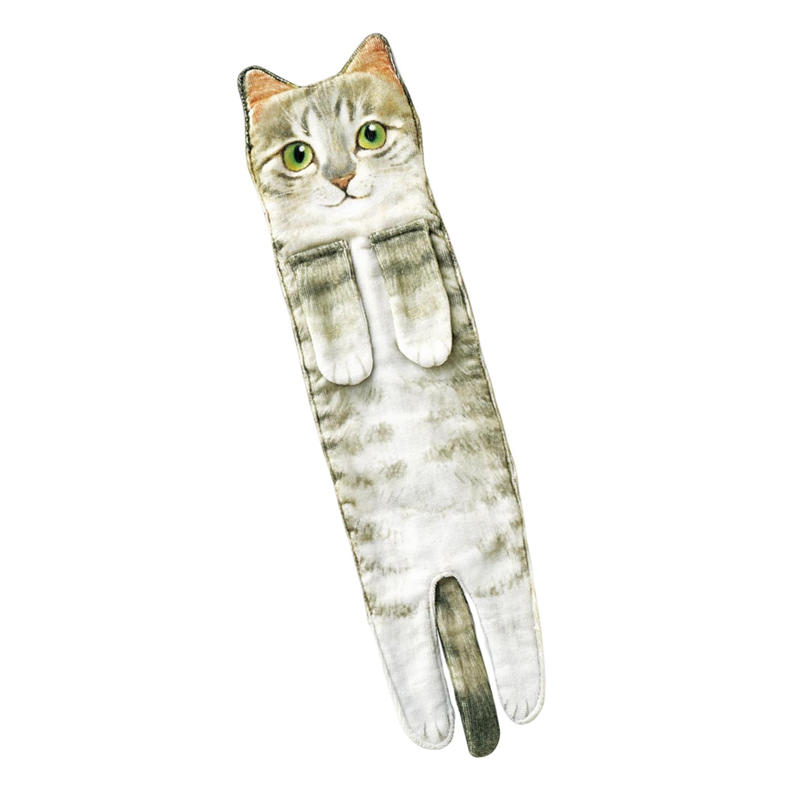 Magideal - Gato Toallas De Mano Divertidas Regalos De Cumpleaños Baño Toalla De Plato Secado De Manos Paños Colgando Absorbente Decorativo Accesorios Suaves Toal , B B