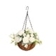 thumbnail image 2 of Cesta Colgante Flores Artificiales Blanco, 2 of 3