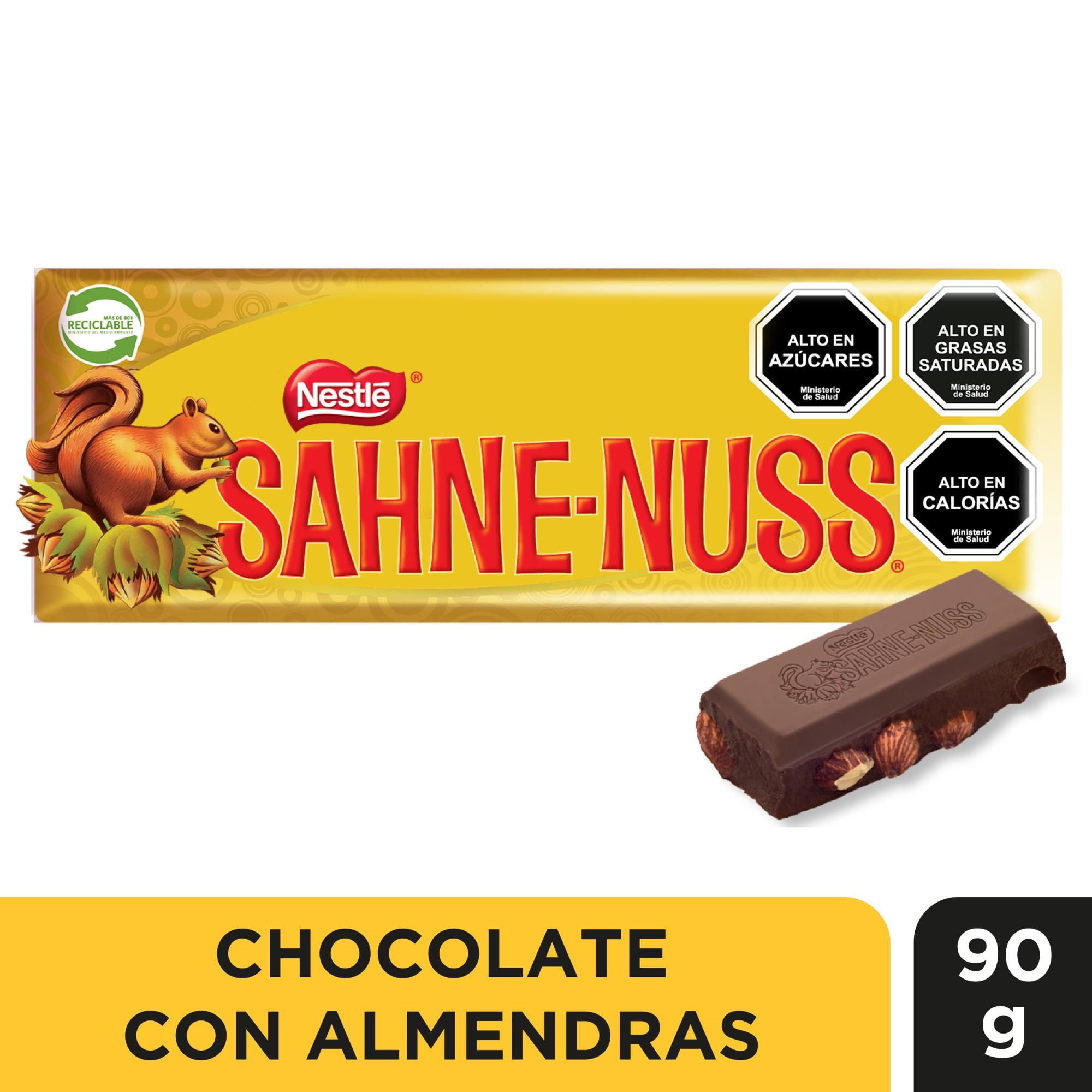 Chocolate Con Almendras Barra 90 g Sahne Nuss